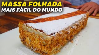 MASSA FOLHADA MIL FOLHAS MUITO FÁCIL DE FAZER  Ewerton Santana [upl. by Cantlon]