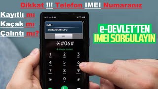 Telefon IMEI Numaranız Kayıtlı mı Kaçak mı Çalıntı mı  IMEI numarası nedir  nasıl sorgulanır 2021 [upl. by Alyda200]