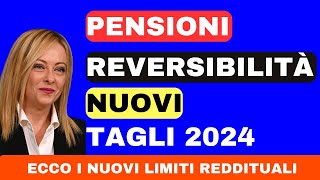 🔴PENSIONI DI REVERSIBILITÀ 👉 NUOVI TAGLI DEL 2024 nuovi limiti reddituali spiegati 📊 [upl. by Knobloch228]