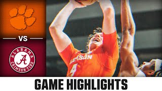 Clemson vs Alabama Game Highlights  202324 ACC Mens Basketball [upl. by Eelam883]