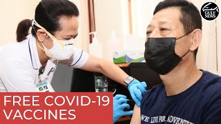 Chinese tourists get free COVID19 Sinopharm vaccines in Dubai [upl. by Yenahteb949]