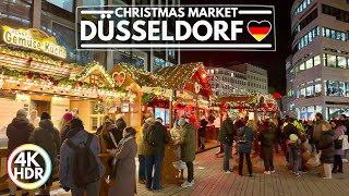 🇩🇪 Düsseldorf Germany in 2023🎄Christmas Lights and Markets✨4K HDR 60FPS Walking Tour [upl. by Seibold]