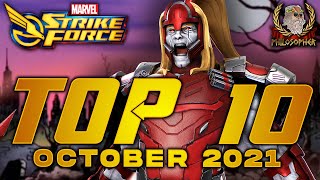 Top 10 Characters to Invest In  October 2021  Marvel Strike Force  MSF [upl. by Gitel900]