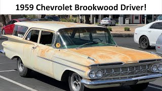 1959 Chevy Brookwood 2 Door Wagon  Walking around a Chevrolet Survivor Driver [upl. by Lilithe]