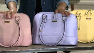 Tignanello Saffiano Leather RFID Dome Satchel on QVC [upl. by Annua]