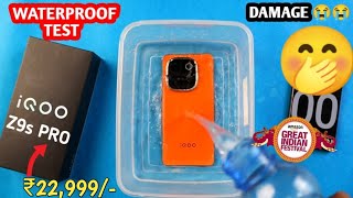 iqoo z9s pro water test😭😭 iqoo z9s pro waterproof test amp durability test [upl. by Ahsas]