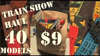 9 Model Train Show MYSTERY BAG 40 HO scale models will all the locomotives run [upl. by Gutow]