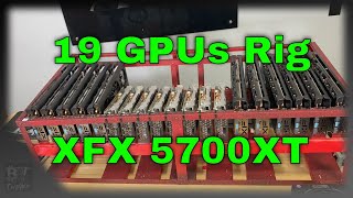 Sneak Peak 19 Card GPU Mining Rig XFX 5700XT in 2 Minutes [upl. by Certie592]