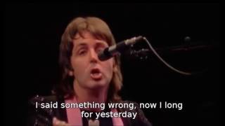 Paul McCartney  Yesterday  Lyrics  Subtitles [upl. by Cyprian]