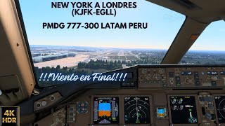 MSFS2020 4K HDR IVAO LONG HAUL TOUR 2024 NEW YORK TO LONDON KJFKEGLL PMDG 777 [upl. by Atteuqram]