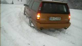 Volvo V70 R AWD testing snow and sound [upl. by Greggs]