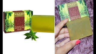 Vaadi Herbals Tea Tree Anti Acne Soap Review  Beauty Express [upl. by Yrred]