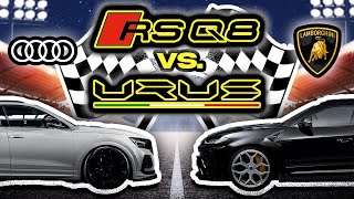 2021 Audi RSQ8 vs 2019 Lamborghini Urus RACE Which is faster [upl. by Elly]