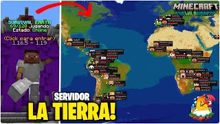 Nuevo servidor SURVIVAL de Minecraft de la Tierra a ESCALA REAL 😱 Únete ya 👾 [upl. by Letisha]