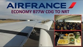 Air France Economy Class Experience B777300ER Paris CDG to Tokyo Narita [upl. by Artemahs960]