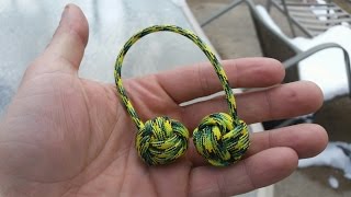 How to Make a Monkeys Fist Paracord Begleri Tutorial DIY Begleri Fidget Toy [upl. by Hamrnand70]