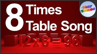 8 Times Table Song For Kids  Tiny Tunes [upl. by Clerk603]