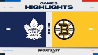 NHL Game 5 Highlights  Maple Leafs vs Bruins  April 30 2024 [upl. by Eceinal]