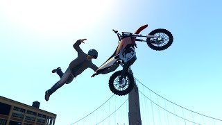 FMX IV  Motorcycle freestyle tricks on GTA IV [upl. by Ait489]