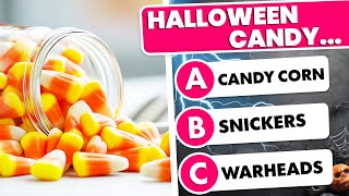 Halloween Candy Trivia foodietrivia halloweencandy funquiz [upl. by Judon]