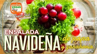 Ensalada navideña de papa y zanahoria  Cocina Vegan Fácil [upl. by Smoot]