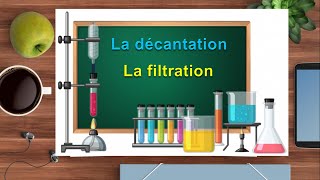 La décantation et la filtration  séparation des constituants dun mélange hétérogène [upl. by Lilithe4]