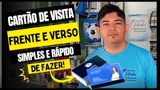 CARTÃO DE VISITA FRENTE E VERSO PASSO A PASSO SIMPLES E RÁPIDO DE FAZER [upl. by Rawna]