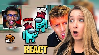 REACTING TO SIDEMEN SHAPESHIFTER AMONG US [upl. by Sairacaz667]