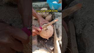 Coconut shell knife Remove the coconut from the shell [upl. by Lamond]