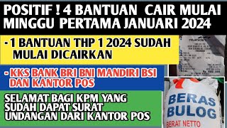 BANTUAN PKH BPNT TAHAP 1 2024 KAPAN CAIR❓4 BANTUAN CAIR MULAI MINGGU PERTAMA JANUARI 2024 [upl. by Carvey]