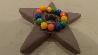 Marble Run ☆ Clay Track Star  Colorful Marbles [upl. by Pavel]