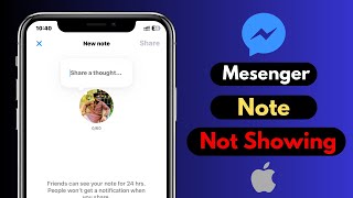 How To Fix Messenger Note Not ShowingMissing on iPhone  Get Note Feature on Messenger [upl. by Stanislaus]