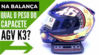 Confira o peso do Capacete AGV K3  Weight Helmet   Grid Motors [upl. by Grinnell303]