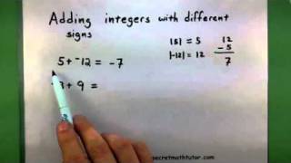 Basic Math  Add integers with different signs [upl. by Htebzil]