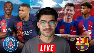 PSG vs BARCELONA LIVE CHAMPIONS LEAGUE REACTION [upl. by Naejeillib254]