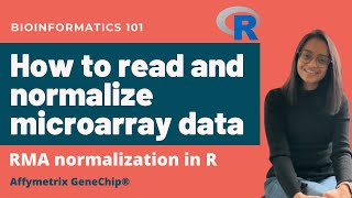 How to read and normalize microarray data in R  RMA normalization  Bioinformatics 101 [upl. by Alesiram]