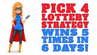 Pick 4 Lottery Strategy Wins 5 Times In 6 Days [upl. by Dimond]