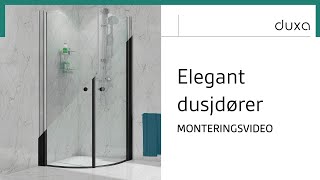 Monteringsvideo for Elegant dusjdører buetrett  Duxabathno [upl. by Hittel]