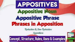 What is an Appositive Phrase  Restrictive amp Nonrestrictive Appositives  Noun in Apposition [upl. by Suivatram27]