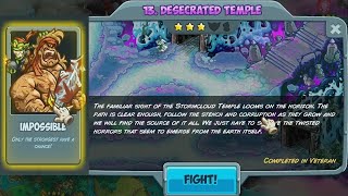 Kingdom Rush 5 Alliance  13 Desecrated Temple  Heroic amp Iron Challenge IMPOSSIBLE [upl. by Follansbee220]