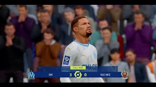 HIGHLIGHT MARSEILLE VS NICE  PS4  FIFA 24 LIGUE 1 football gameplay fifa ligue1 [upl. by Mehetabel349]