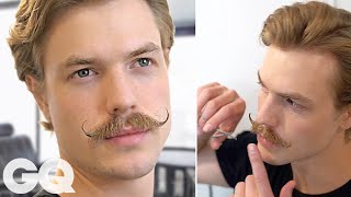 How to Trim amp Style a Handlebar Mustache [upl. by Nesmat]