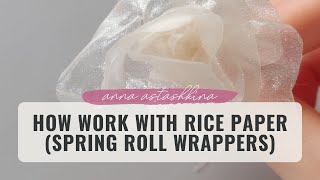 How to make translucent Rice Paper Flowers for cake decorating  Florea Cakes [upl. by Corrianne]