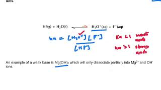 Acids amp Bases ka kb values Grade 12 [upl. by Chubb853]