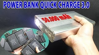 Build Power Bank Quick Charge 30 50000mAh with Old MacBook Battery [upl. by Rednirah101]