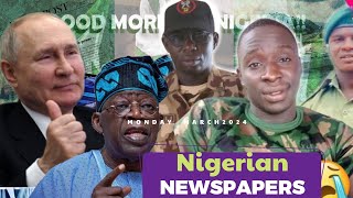 NIGERIAN NEWSPAPERS TODAYS TOP 10 NEWS THINGS YOU NEED TO KNOW MONDAY MORNING [upl. by Nnylacissej]