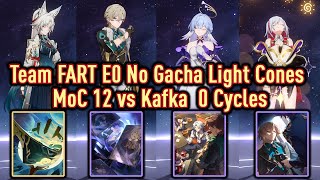 Feixiao 0 Cycles E0S0 All Units No Gacha LC MoC 12 vs Kafka  Honkai Star Rail [upl. by Allicserp]