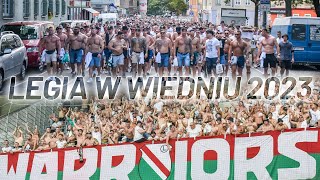 Legia w Wiedniu 2023  przemarsz doping oprawa [upl. by Marpet]