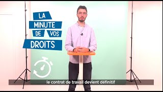 La Minute de vos Droits  Fin de période dessai en CDI [upl. by Aivilo619]