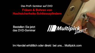 Schlüsseldienst Ausbildung DVD Fräsen und Bohren von Multipick  Trailer [upl. by Enilraep]